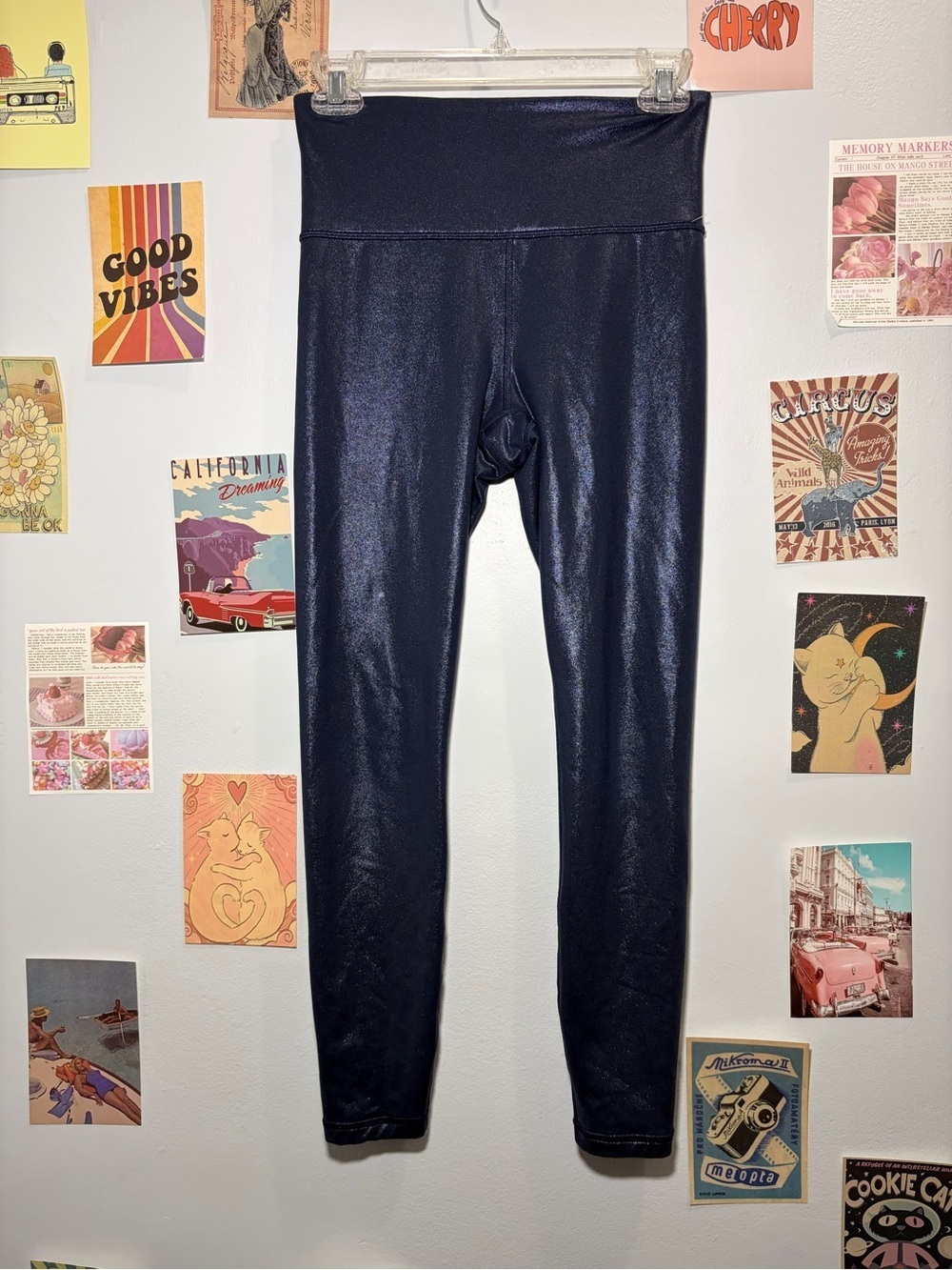 Athleta Elation Shine Tights in Navy Blue